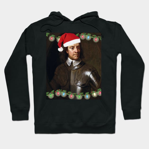 Oliver Cromwell Christmas Hoodie by spyderfyngers